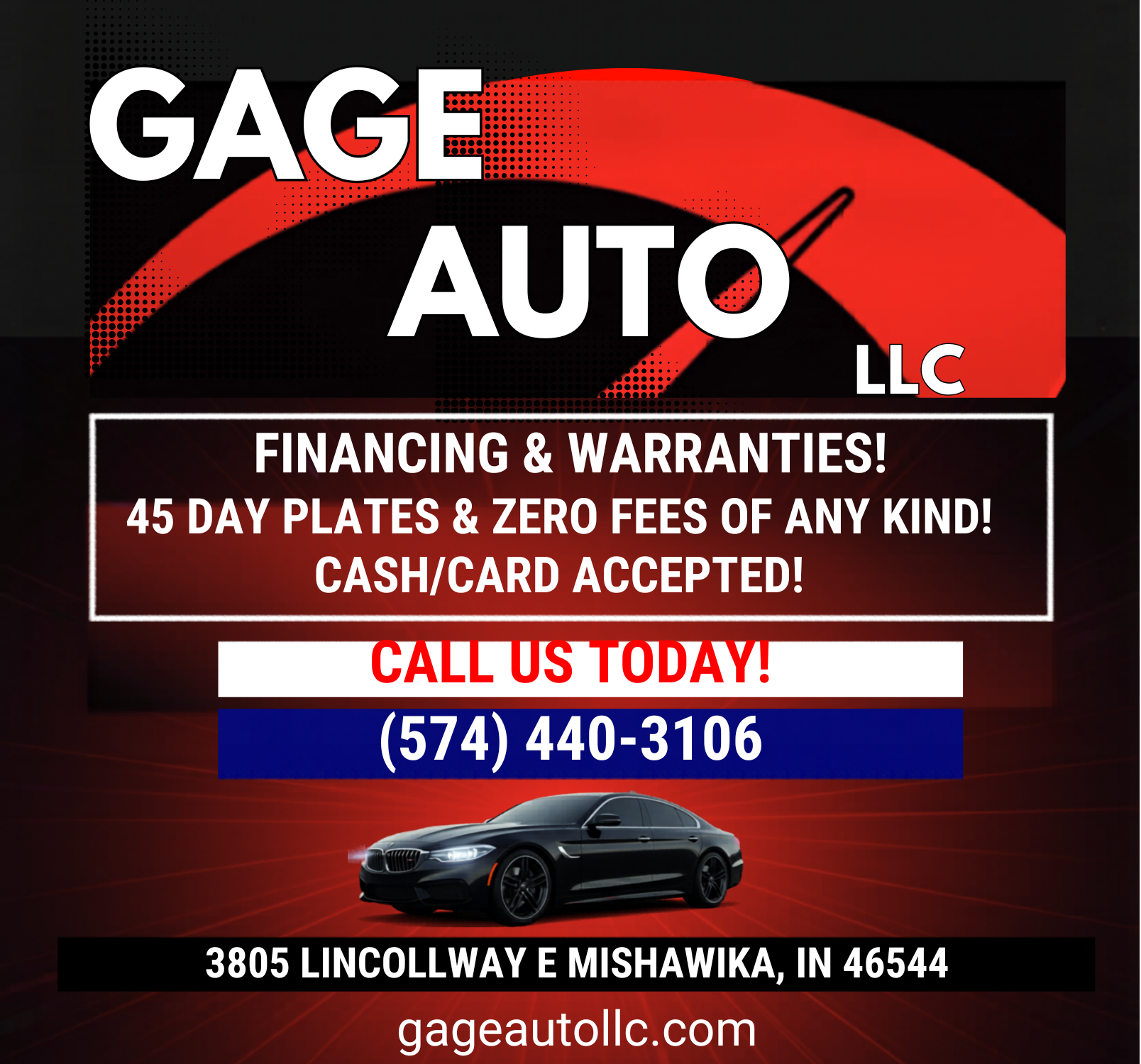 Gage Auto advertisement