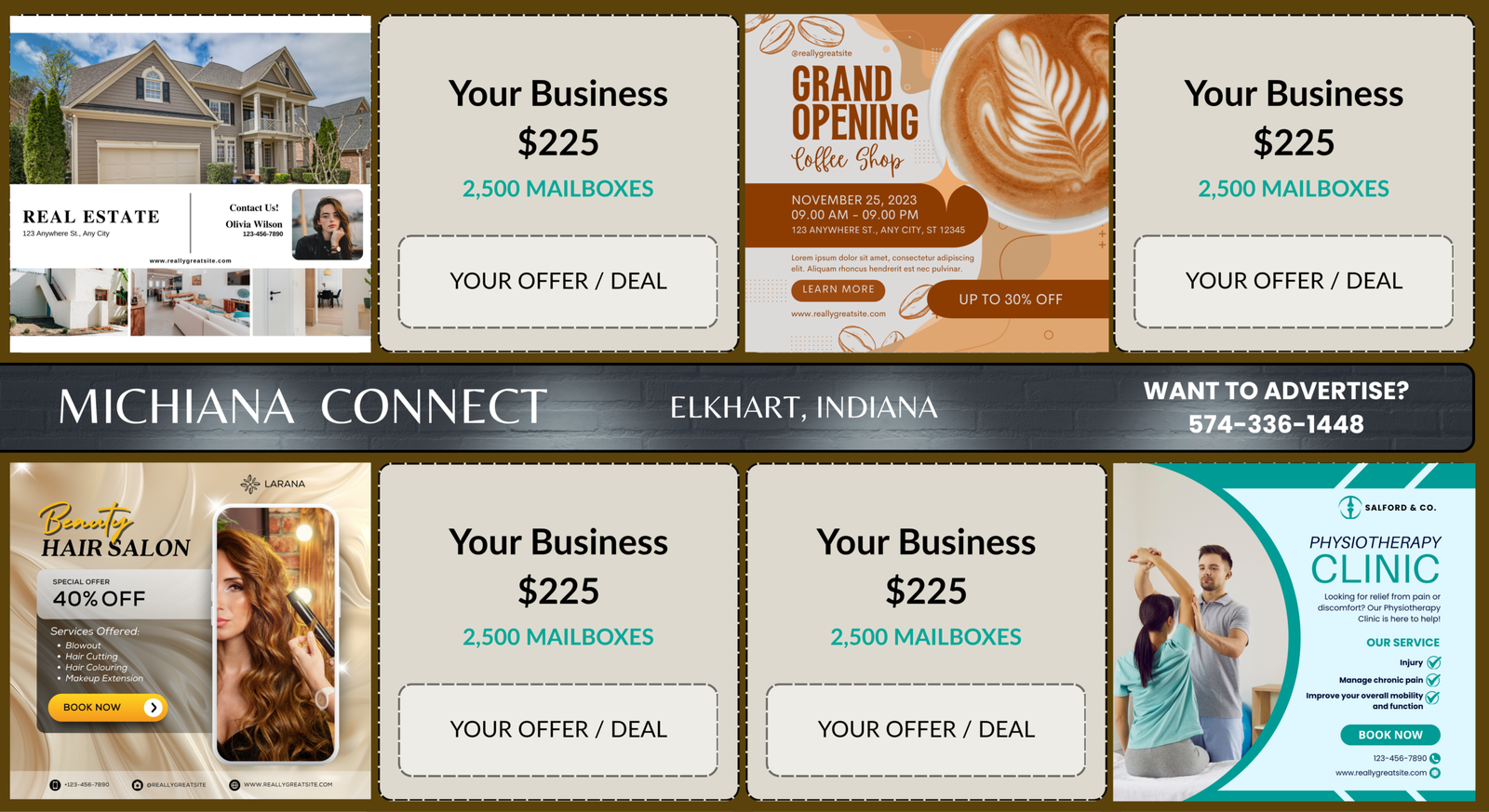 Brown community postcard back preview